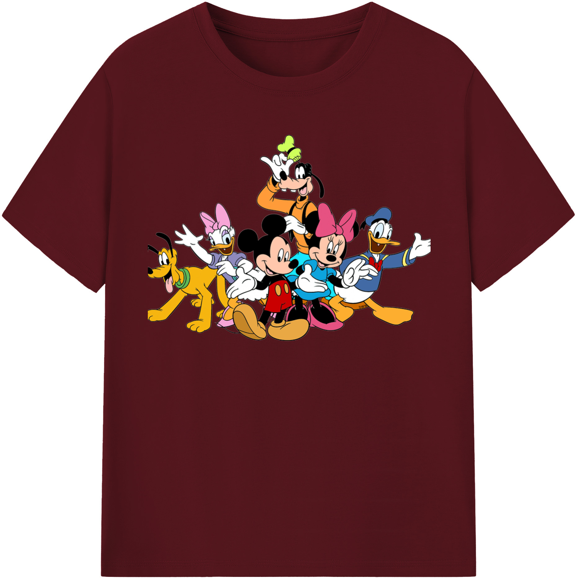 （画像用） ミッキーマウス Mickey Mouse 綿100％半袖Tシャツ（フロントプリント）